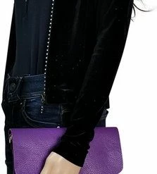 Nieuw 🔥 AmbraModa GLX11 - Crossbodytas, Clutch, Telefoontas Van Echt Leer Met Afneembaar En Verstelbare Schouderriem, Passend Voor Mobiele Telefoons En Tablets Tot 7 Inch. Zwart 🎁 -Tassen-Dames Winkel 223x840