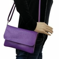 Nieuw 🔥 AmbraModa GLX11 - Crossbodytas, Clutch, Telefoontas Van Echt Leer Met Afneembaar En Verstelbare Schouderriem, Passend Voor Mobiele Telefoons En Tablets Tot 7 Inch. Zwart 🎁 -Tassen-Dames Winkel 272x840 1