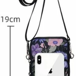 Goedkoopste 🎁 Fashion Favorite Smartphone Tasje | Flowers | Telefoon / Crossbody Tas | Nylon - 19 X 10 X 5 Cm 😉 -Tassen-Dames Winkel 366x840 2
