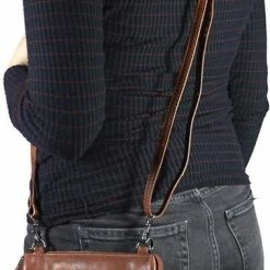 Goedkoopste 😍 Bear Design Alessia Leren Schoudertasje/Clutch - Cognac ⌛ -Tassen-Dames Winkel 378x840 1