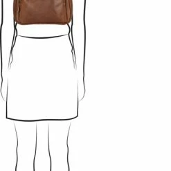 Beste Verkoop 🌟 Old West Leren Dames Rugzak San Antonio M - Bruin 🧨 -Tassen-Dames Winkel 389x840 12