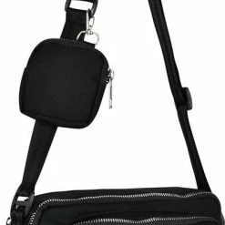 Goedkoopste 😀 SafeSave Schoudertas – Waterafstotend Met Ristsluiting – Afneembare En Verstelbare Schouderriem - Portemonnee - Zwart 😉