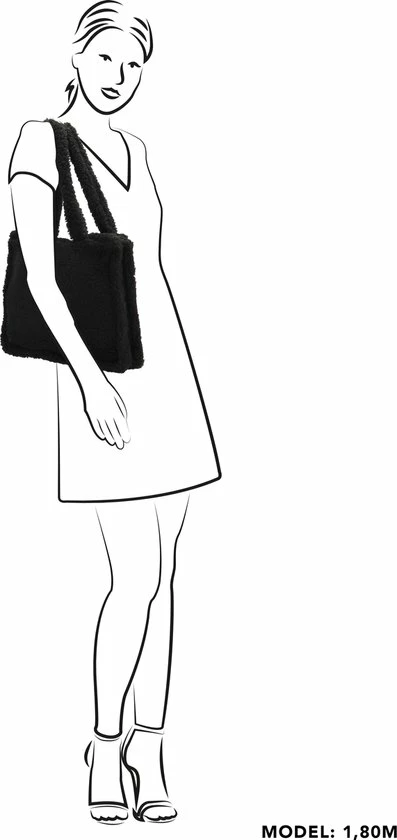 Groothandel ๐ Charm London Fluffy Teddy Shopper Westfield Zwart ๐ 9 Groothandel ๐ Charm London Fluffy Teddy Shopper Westfield Zwart ๐ - Afbeelding 7