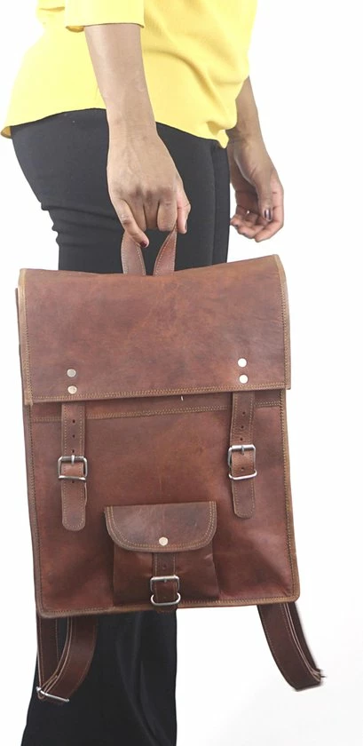 Top 10 🔥 Oncedoce Rugtas 15,4 Inch “Tenerife” – Rugzak - Bruin Echt Leer Laptoptas - Unisex Vintage Design ⭐ 9 Top 10 🔥 Oncedoce Rugtas 15,4 Inch “Tenerife” – Rugzak - Bruin Echt Leer Laptoptas - Unisex Vintage Design ⭐ - Afbeelding 7