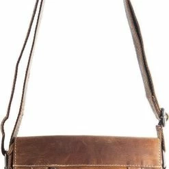 Goedkoopste 🎉 Arrigo Schoudertas Dames Lichtbruin Buffelleer Met Veel Ritsvakken – Dames Tas Leer Cognac 🛒