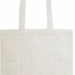 Flash-uitverkoop 🎉 Merkloos Tote Bag - Draagtas - Lang Hengsel - Duurzaam - 38 X 42 Cm - Gerecycled Katoen - Beige 🛒