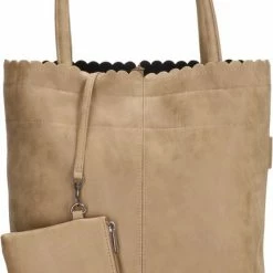 Flash-uitverkoop 😉 Beagles Xeraco Shopper Met Etui - Zand 😀