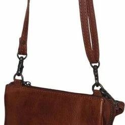 Goedkoopste 😍 Bear Design Alessia Leren Schoudertasje/Clutch - Cognac ⌛ -Tassen-Dames Winkel 439x840