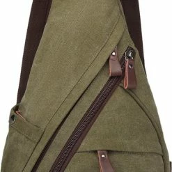 Beste deal 👏 Bagwise® - Rugzak - Slingbag - Crossbodytas - Canvas - 10L -Vintage - 1276 Groen ✔️
