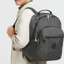 Beste deal 💯 Kipling Seoul Rugzak - 27 Liter - Black Peppery 🛒 -Tassen-Dames Winkel 480x840 5