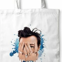 Promo 🥰 Merkloos Harry Face-Draagtas, Winkelen | Strandtas, Harry Styles Tote Bag Merch 😉