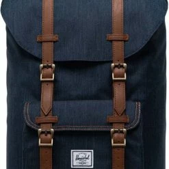 Kopen 👏 Herschel Little America - Indigo Denim / Ruime Rugzak Met 25L Opbergvolume - 15" Fleece-gevoerd Laptopvak - Magnetische Sluiting / Met Levenslange Fabrieksgarantie / Limited Lifetime Warranty / 👖 Jeans 👏