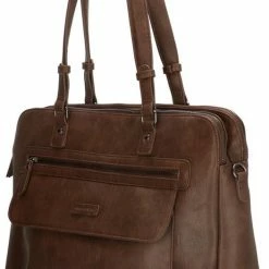 Begroting 👍 Enrico Benetti Caen 66571 Laptoptas Schoudertas - 17 Inch Laptopvak - Bruin 😍 -Tassen-Dames Winkel 526x840 6