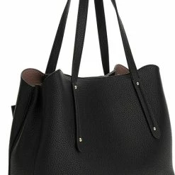 Korting ⭐ Guess Eco Brenton Girlfriend Satchel Dames Handtas - Zwart 👏 -Tassen-Dames Winkel 530x840