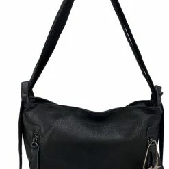 Goedkoop 🎁 Flores Lederwaren Zwarte Schoudertas Te Dragen Als Rugzak 🎁