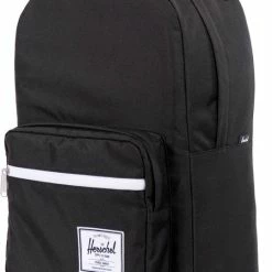 Uitgang 💯 Herschel Pop Quiz - Black/Tan Synthetic Leather / Rugzak - Schooltas - Laptoptas / 15" Fleece Laptopvak - Meerdere Extra Vakken - 22L Opbergruimte / Met Levenslange Fabrieksgarantie / Limited Lifetime Warranty / Zwart 😀 -Tassen-Dames Winkel 538x840 8