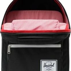 Uitgang 💯 Herschel Pop Quiz - Black/Tan Synthetic Leather / Rugzak - Schooltas - Laptoptas / 15" Fleece Laptopvak - Meerdere Extra Vakken - 22L Opbergruimte / Met Levenslange Fabrieksgarantie / Limited Lifetime Warranty / Zwart 😀 -Tassen-Dames Winkel 542x840 6