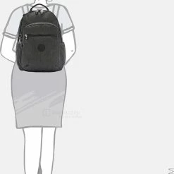 Beste deal 💯 Kipling Seoul Rugzak - 27 Liter - Black Peppery 🛒 -Tassen-Dames Winkel 548x840 14