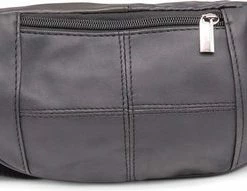 Korting ⌛ Safekeepers Leren Heuptas - Buideltasje - Dames En Heren - Leder - Zwart 🎁 -Tassen-Dames Winkel 550x191