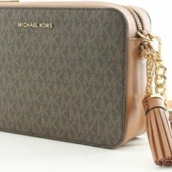 Uitgang 💯 Michael Kors Camera Bag M Dames Crossbodytas - Bruin 😀 -Tassen-Dames Winkel 550x293 1