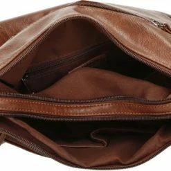 Korting 🌟 Enrico Benetti Caen Schoudertas Dames Leer Look - Cognac Bruin 💯 -Tassen-Dames Winkel 550x300 2