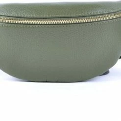 Korting 🎉 Giuliano Bumbag / Heuptas Schoudertas Leer Olijfgroen ⭐