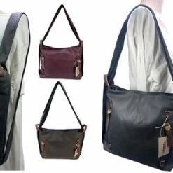 Goedkoop 🎁 Flores Lederwaren Zwarte Schoudertas Te Dragen Als Rugzak 🎁 -Tassen-Dames Winkel 550x301 1