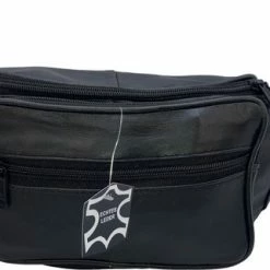 Nieuw 😍 Flores Lederwaren Heup/buiktas Model 'Active' (Zwart) 🧨