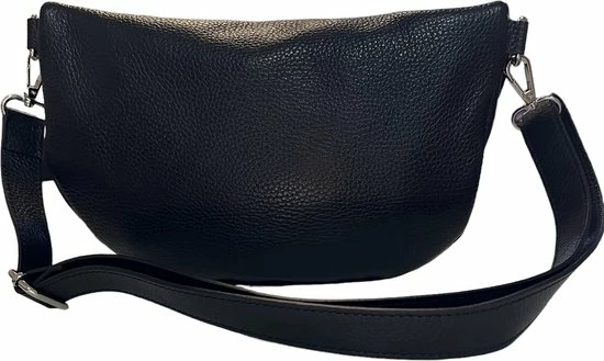 Nieuw ✨ Merkloos Dames Lederen Heuptas Schoudertas Leer Tas/Made In Italië Zwart ⌛ 4 Nieuw ✨ Merkloos Dames Lederen Heuptas Schoudertas Leer Tas/Made In Italië Zwart ⌛ - Afbeelding 2