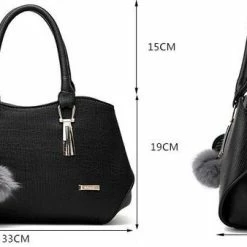 Goedkoop ⭐ N3 Collecties Vrouwen Handtas PU Leer Schouder/Crossbody Tas Dames ~ Zwart 🥰 37 Goedkoop ⭐ N3 Collecties Vrouwen Handtas PU Leer Schouder/Crossbody Tas Dames ~ Zwart 🥰 -Tassen-Dames Winkel 550x338 1