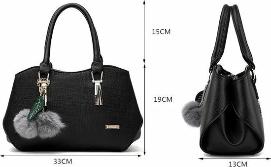 Goedkoop ⭐ N3 Collecties Vrouwen Handtas PU Leer Schouder/Crossbody Tas Dames ~ Zwart 🥰 19 Goedkoop ⭐ N3 Collecties Vrouwen Handtas PU Leer Schouder/Crossbody Tas Dames ~ Zwart 🥰 - Afbeelding 17