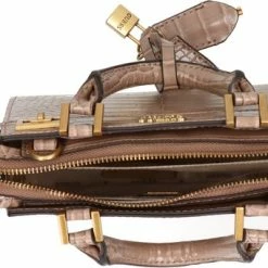 Begroting ❤️ Guess Katey Croc Mini Dames Schoudertas - Taupe - Maat Geen 🧨 -Tassen-Dames Winkel 550x341 7
