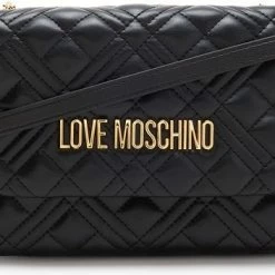 Uitgang 💯 Love Moschino Dames Crossbody TasSchoudertas Kunstleer - Zwart 😀