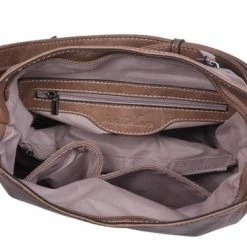 Gloednieuw 💯 Merkloos Ines Delaure Crossbody Dames Tas Frappucino-taupe Met Instelbare Riem 🧨 -Tassen-Dames Winkel 550x366 10