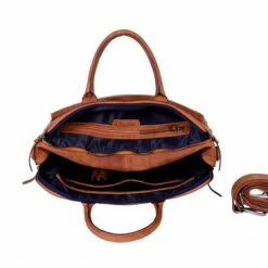 Hete verkoop 🥰 DSTRCT Wall Street Laptoptas - 17 Inch - Cognac 👍 -Tassen-Dames Winkel 550x366 47