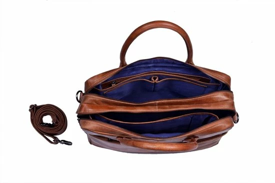 Beste Pirce ✨ DSTRCT Fletcher Leren Business Laptoptas - 15,6 Inch Laptopvak - Sleutelhanger - Cognac ⌛ 6 Beste Pirce ✨ DSTRCT Fletcher Leren Business Laptoptas - 15,6 Inch Laptopvak - Sleutelhanger - Cognac ⌛ - Afbeelding 4