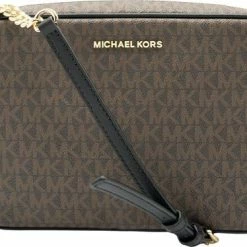 Aanbiedingen 🌟 Michael Kors LG EW Crossbody Jet Set Dames Crossbodytas - Bruin ✔️