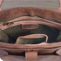 Promo 🤩 Wild Woodss WILD WOODS Leren Schoudertasje Met Sluitflap - Heren / Dames Crossbodytas - Buffelleer - Vintage Donkerbruin ✔️ -Tassen-Dames Winkel 550x369 3