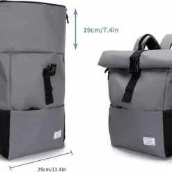 Groothandel ❤️ Caliyo Massi Miliano Roll-top Rugzak Unisex 15.6"inch Grijs - (3015-25) - ⌛ -Tassen-Dames Winkel 550x374 4