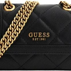 Nieuw ❤️ Guess Abey Girlfriend Satchel Dames Schoudertas - Zwart 🔔