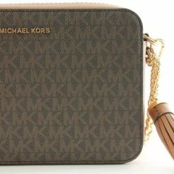 Uitgang 💯 Michael Kors Camera Bag M Dames Crossbodytas - Bruin 😀 -Tassen-Dames Winkel 550x386 1