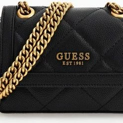 Nieuw ❤️ Guess Abey Girlfriend Satchel Dames Schoudertas - Zwart 🔔 -Tassen-Dames Winkel 550x386 4