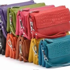 Kopen ❤️ Merkloos Dames Clutch Groen - Lederen Handtasje, Schoudertas, Crossover Tas- Met Afneembare Lange Schouderband 🔔