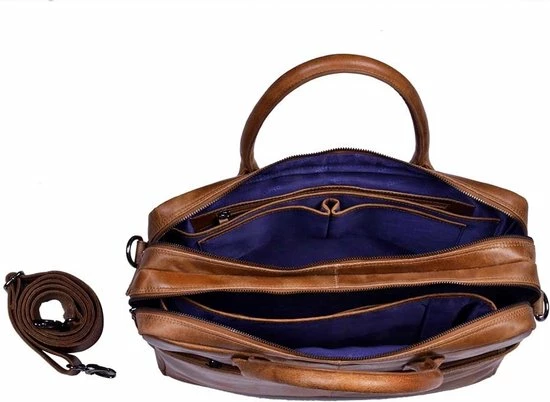 Beste Pirce ✨ DSTRCT Fletcher Leren Business Laptoptas - 15,6 Inch Laptopvak - Sleutelhanger - Cognac ⌛ 5 Beste Pirce ✨ DSTRCT Fletcher Leren Business Laptoptas - 15,6 Inch Laptopvak - Sleutelhanger - Cognac ⌛ - Afbeelding 3