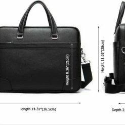 Beste recensies van 🌟 Laptoptas 13 3 Inch Handtas Schoudertas Waterdichte Tas Leder Zwart- Urban U® 🔔 -Tassen-Dames Winkel 550x406