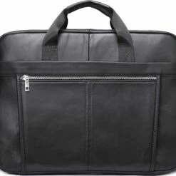 Begroting ❤️ Laptoptas 17 Inch Handtas Heren Schoudertas Waterdichte Tas Leder Zwart - Urban U® ✨