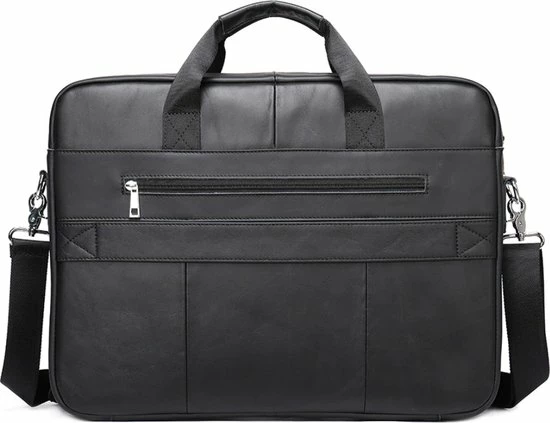 Begroting ❤️ Laptoptas 17 Inch Handtas Heren Schoudertas Waterdichte Tas Leder Zwart - Urban U® ✨ 5 Begroting ❤️ Laptoptas 17 Inch Handtas Heren Schoudertas Waterdichte Tas Leder Zwart - Urban U® ✨ - Afbeelding 3