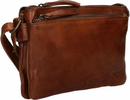 Beste Verkoop 🛒 Bear Design Kleine Schoudertas / Crossbody Tas Dames - Leer - Cow Lavato - Cognac 🔔 4 Beste Verkoop 🛒 Bear Design Kleine Schoudertas / Crossbody Tas Dames - Leer - Cow Lavato - Cognac 🔔 - Afbeelding 2