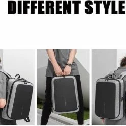 Hete verkoop ⌛ Bange Rugtas - 15,6 Inch - Laptop Rugzak - USB-aansluiting - Waterafstotend - Zwart - Incl. Smart Thermosfles 👍 -Tassen-Dames Winkel 550x426 2