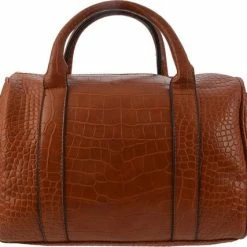 Aanbiedingen โ๏ธ Juleeze Melady Handtas Dames 27x10x19 Cm Bruin Kunststof Rechthoek Slangenleer Tas Damestas ๐